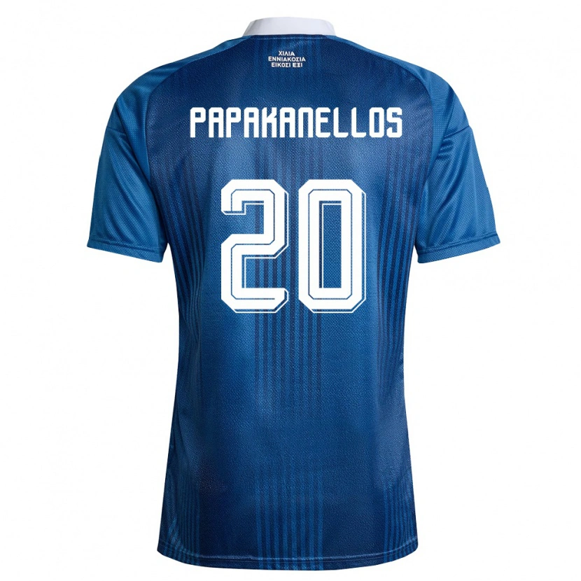 Danxen Kid Greece Antonis Papakanellos #20 Navy Blue White Away Jersey 26-28 T-Shirt