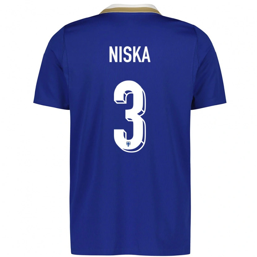Danxen Kid Finland Jussi Niska #3 Blue White Away Jersey 26-28 T-Shirt