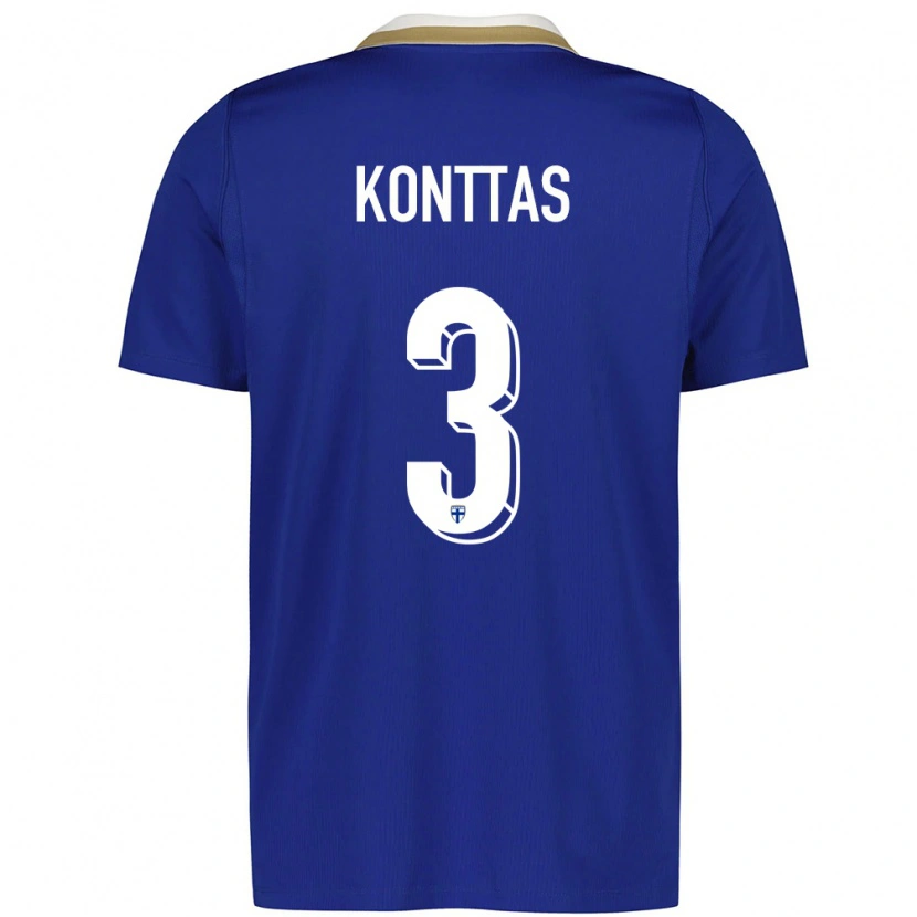 Danxen Kid Finland Valo Konttas #3 Blue White Away Jersey 26-28 T-Shirt