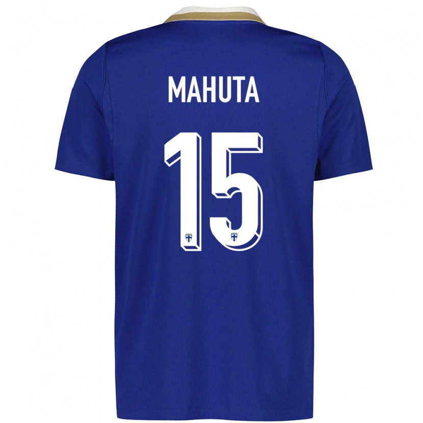 Danxen Kid Finland Ryan Mahuta #15 Blue White Away Jersey 26-28 T-Shirt