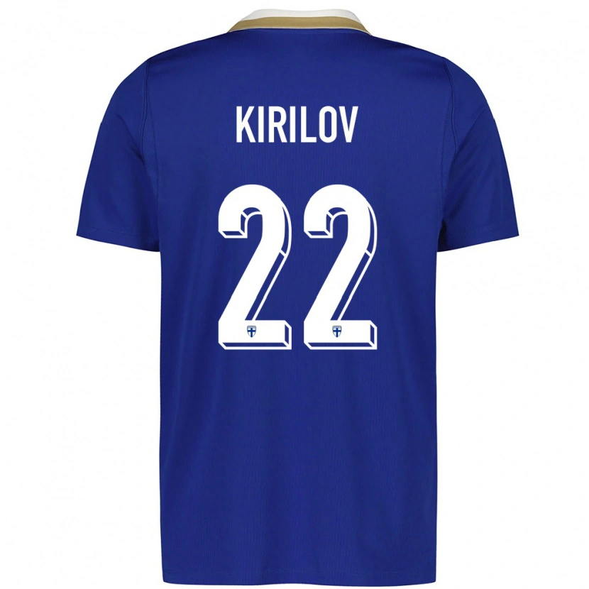 Danxen Kid Finland Martin Kirilov #22 Blue White Away Jersey 26-28 T-Shirt