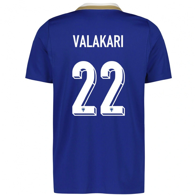 Danxen Kid Finland Onni Valakari #22 Blue White Away Jersey 26-28 T-Shirt