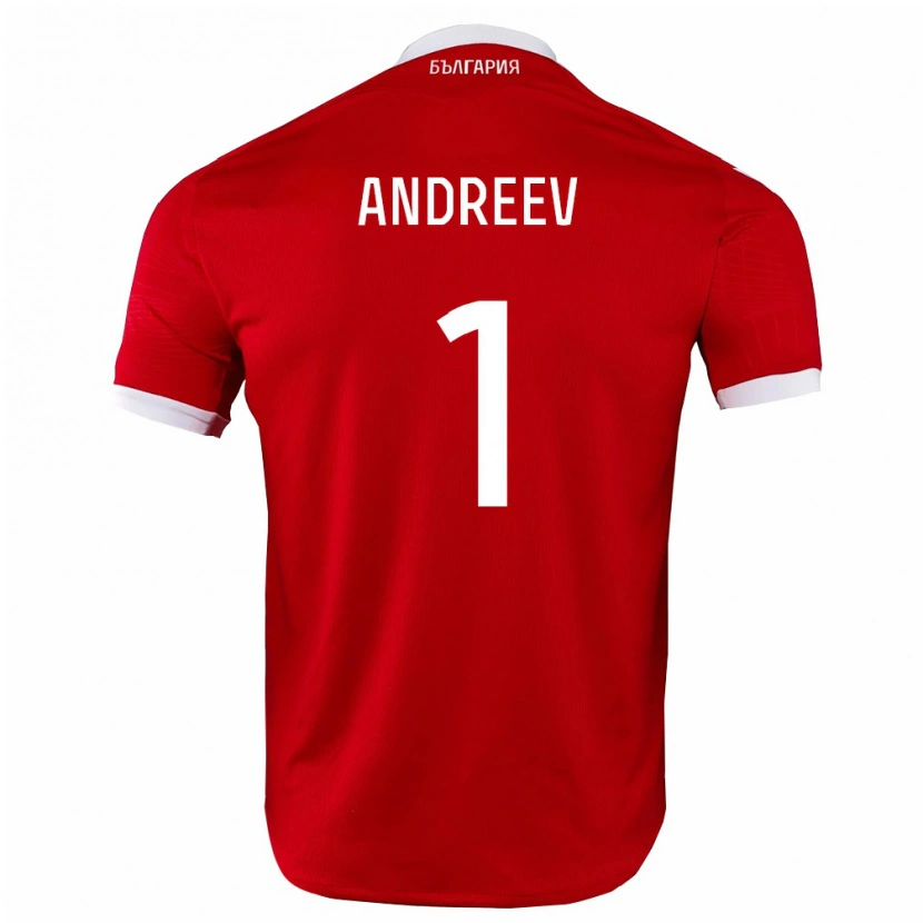 Danxen Kid Bulgaria Plamen Andreev #1 Red White Away Jersey 26-28 T-Shirt