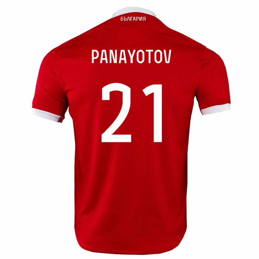 Danxen Kid Bulgaria Petko Panayotov #21 Red White Away Jersey 26-28 T-Shirt