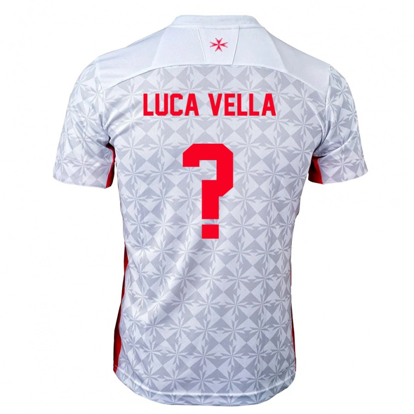 Danxen Kid Malta Luca Vella #0 Gray White Red Away Jersey 26-28 T-Shirt