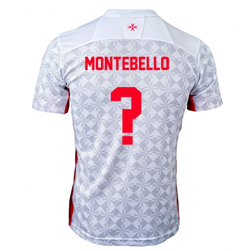 Danxen Kid Malta Isaac Montebello #0 Gray White Red Away Jersey 26-28 T-Shirt