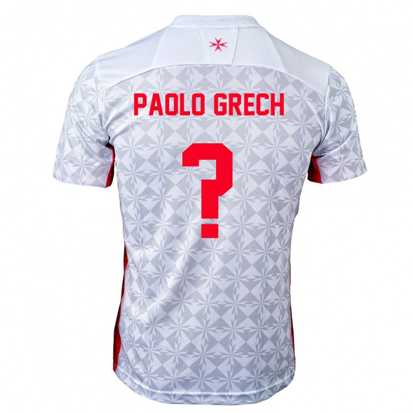 Danxen Kid Malta Matteo Paolo Grech #0 Gray White Red Away Jersey 26-28 T-Shirt