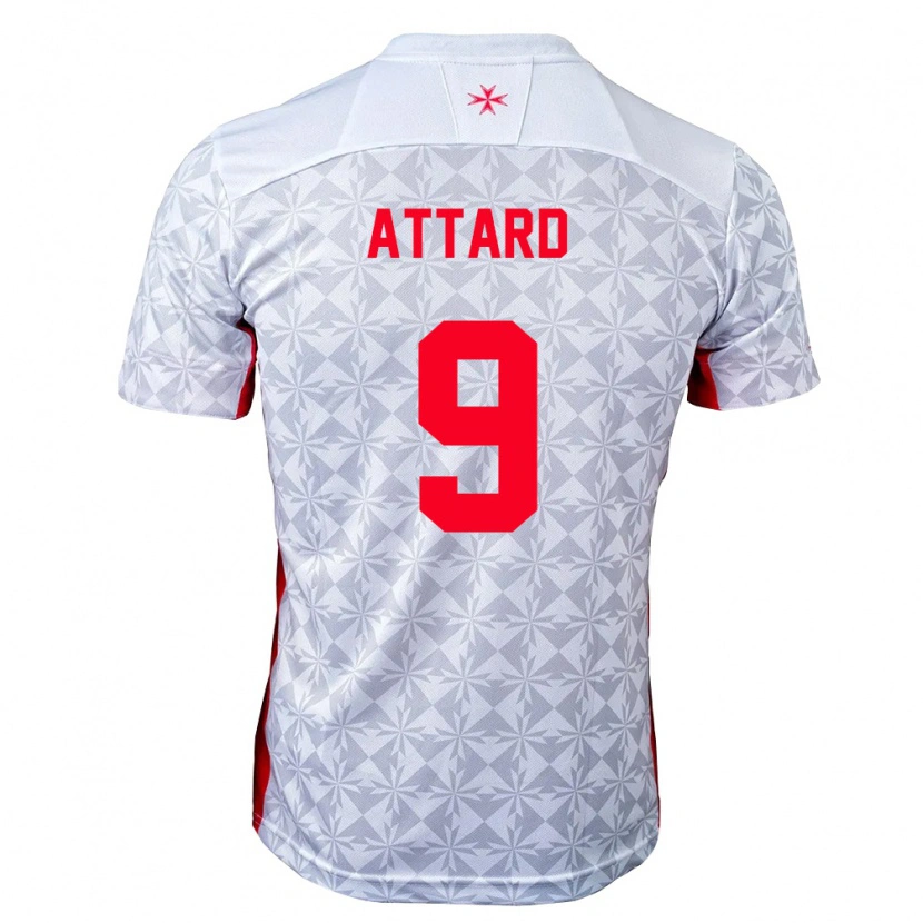 Danxen Kid Malta Denzel Attard #9 Gray White Red Away Jersey 26-28 T-Shirt