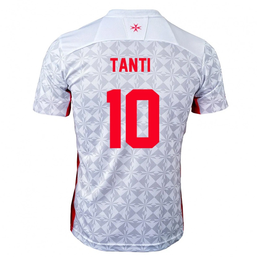 Danxen Kid Malta Caden Tanti #10 Gray White Red Away Jersey 26-28 T-Shirt
