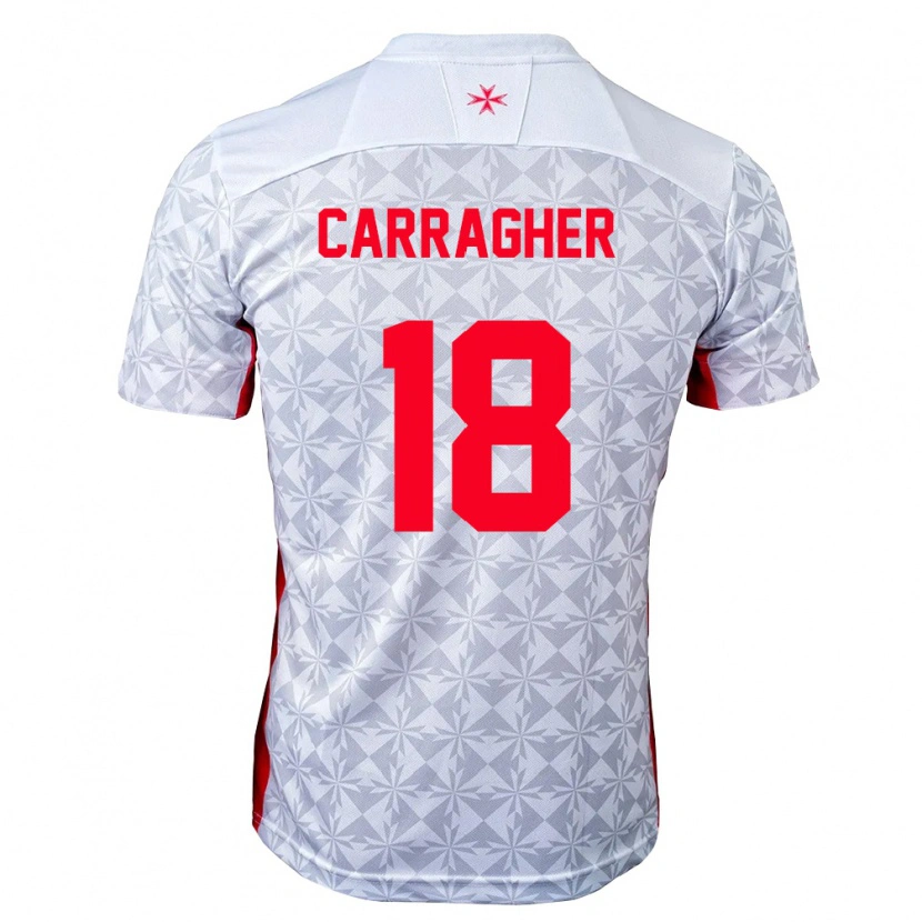 Danxen Kid Malta James Carragher #18 Gray White Red Away Jersey 26-28 T-Shirt