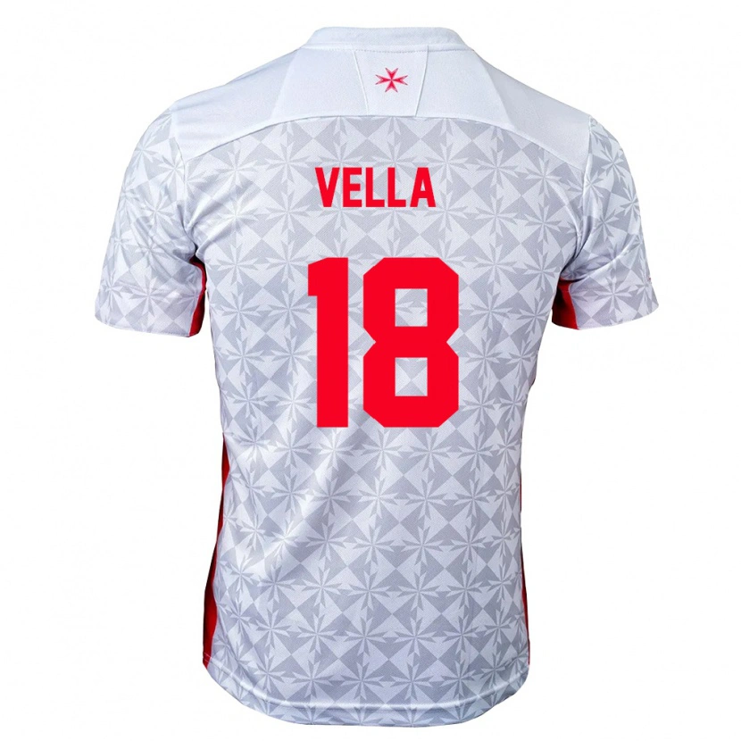 Danxen Kid Malta Cristian Vella #18 Gray White Red Away Jersey 26-28 T-Shirt