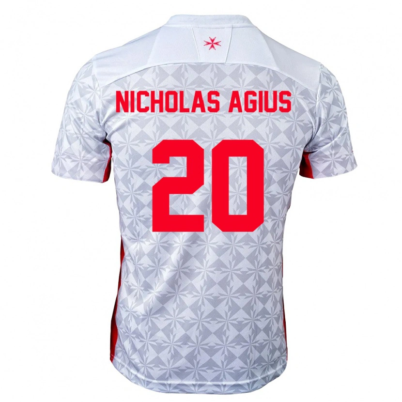 Danxen Kid Malta Nicholas Agius #20 Gray White Red Away Jersey 26-28 T-Shirt