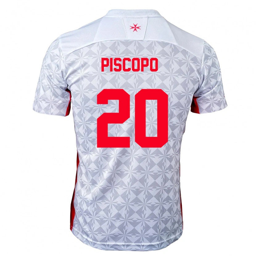 Danxen Kid Malta Emerson Piscopo #20 Gray White Red Away Jersey 26-28 T-Shirt