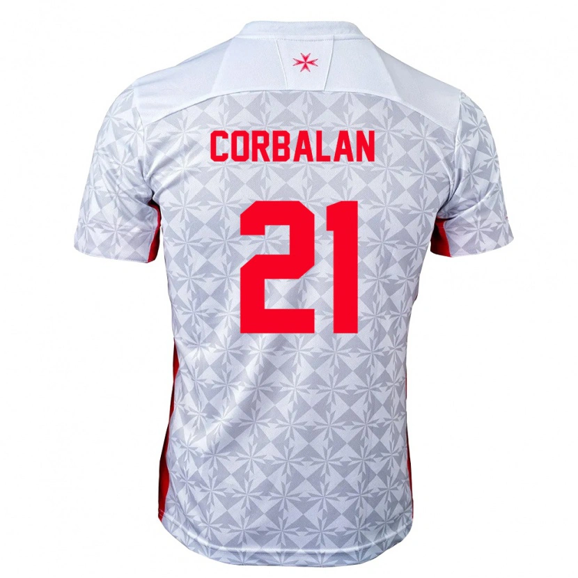 Danxen Kid Malta Juan Corbalan #21 Gray White Red Away Jersey 26-28 T-Shirt