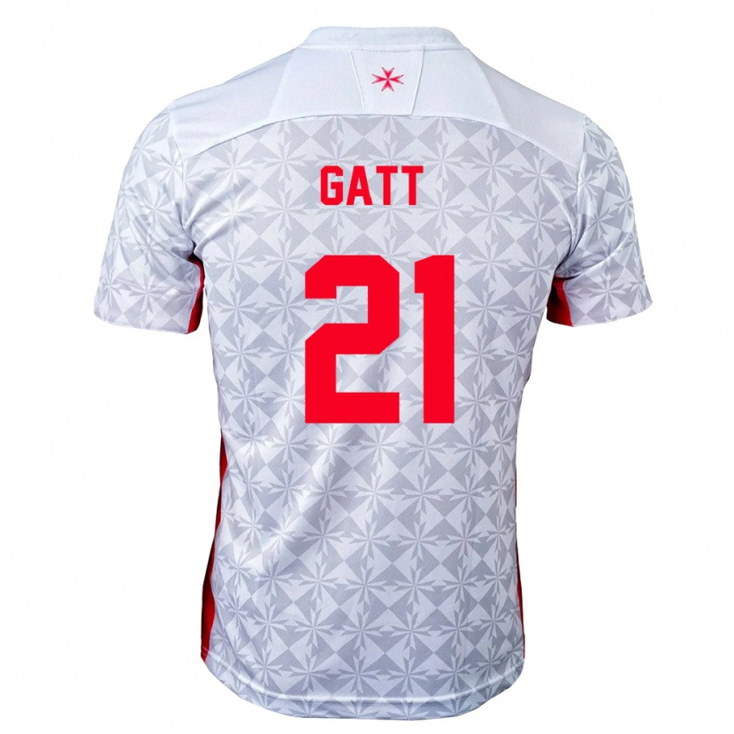 Danxen Kid Malta Sean Gatt #21 Gray White Red Away Jersey 26-28 T-Shirt