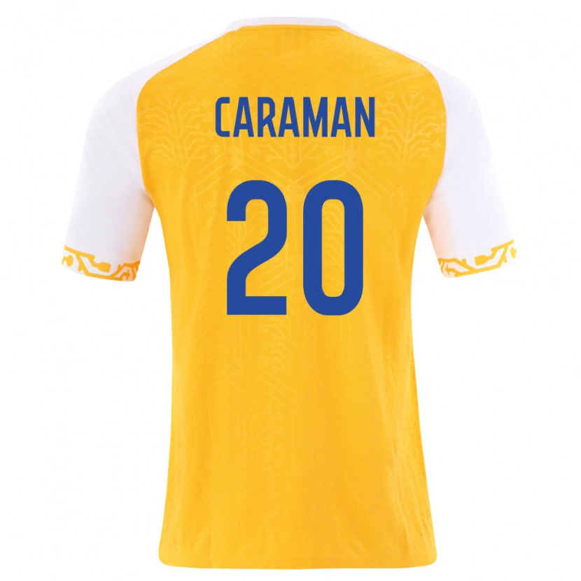 Danxen Kid Moldova Ilia Caraman #20 Yellow White Away Jersey 26-28 T-Shirt