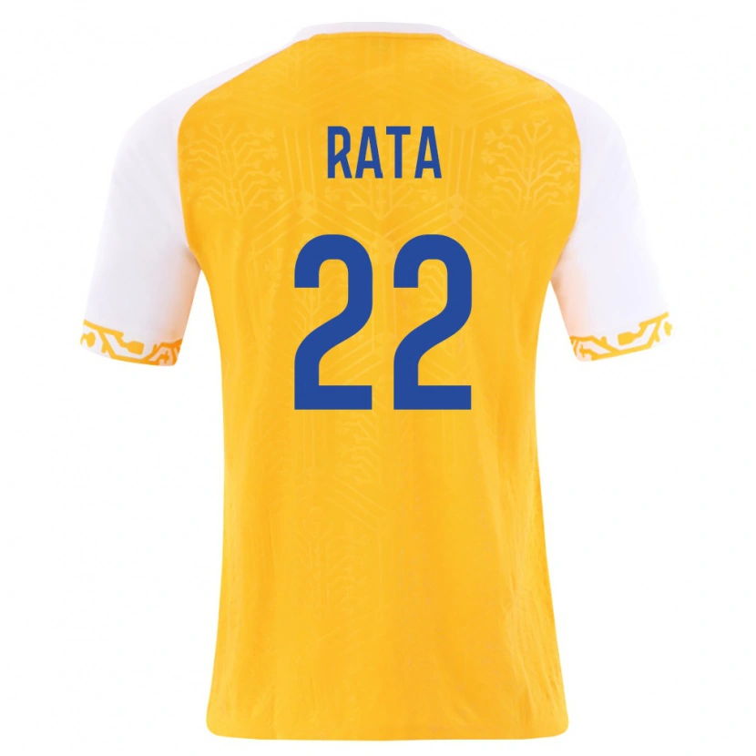 Danxen Kid Moldova Vadim Rață #22 Yellow White Away Jersey 26-28 T-Shirt
