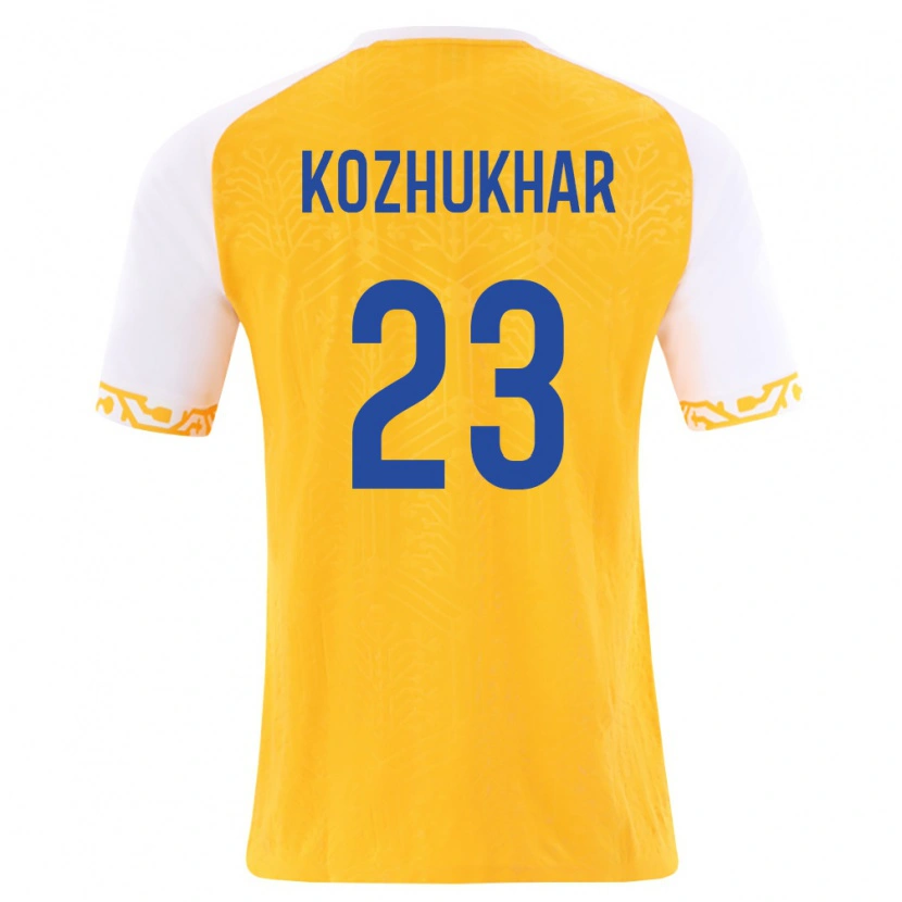 Danxen Kid Moldova Andriy Kozhukhar #23 Yellow White Away Jersey 26-28 T-Shirt