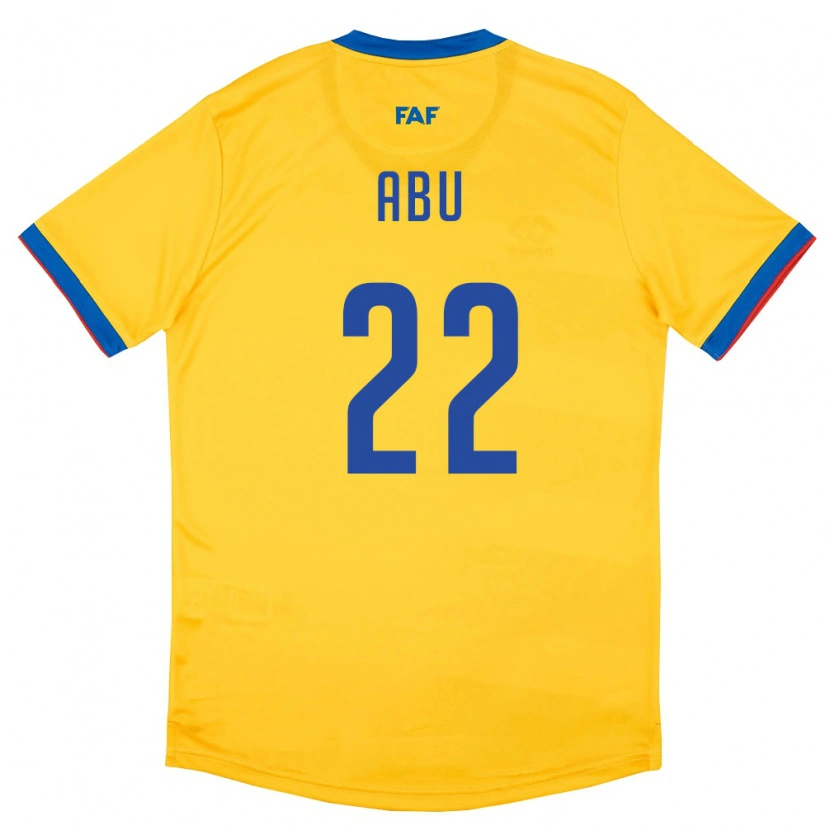 Danxen Kid Andorra Abu #22 Yellow Blue Red Away Jersey 26-28 T-Shirt