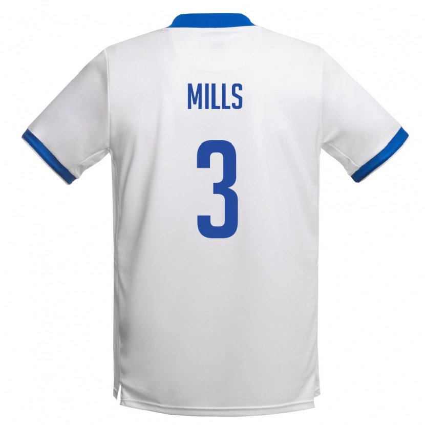 Danxen Kid Cyprus Harry Mills #3 White Royal Blue Away Jersey 26-28 T-Shirt
