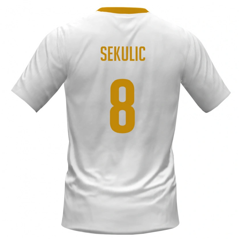 Danxen Kid Montenegro Balsa Sekulic #8 White Red Yellow Away Jersey 26-28 T-Shirt