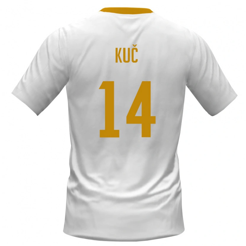 Danxen Kid Montenegro Edvin Kuc #14 White Red Yellow Away Jersey 26-28 T-Shirt
