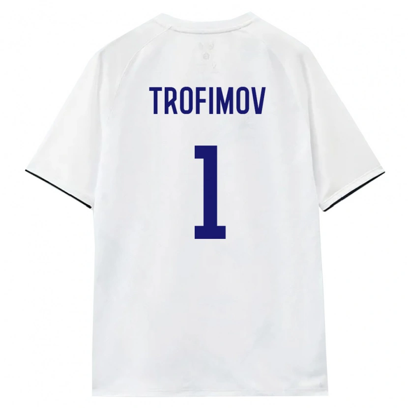 Danxen Kid Russia Kirill Trofimov #1 White Brown Black Away Jersey 26-28 T-Shirt