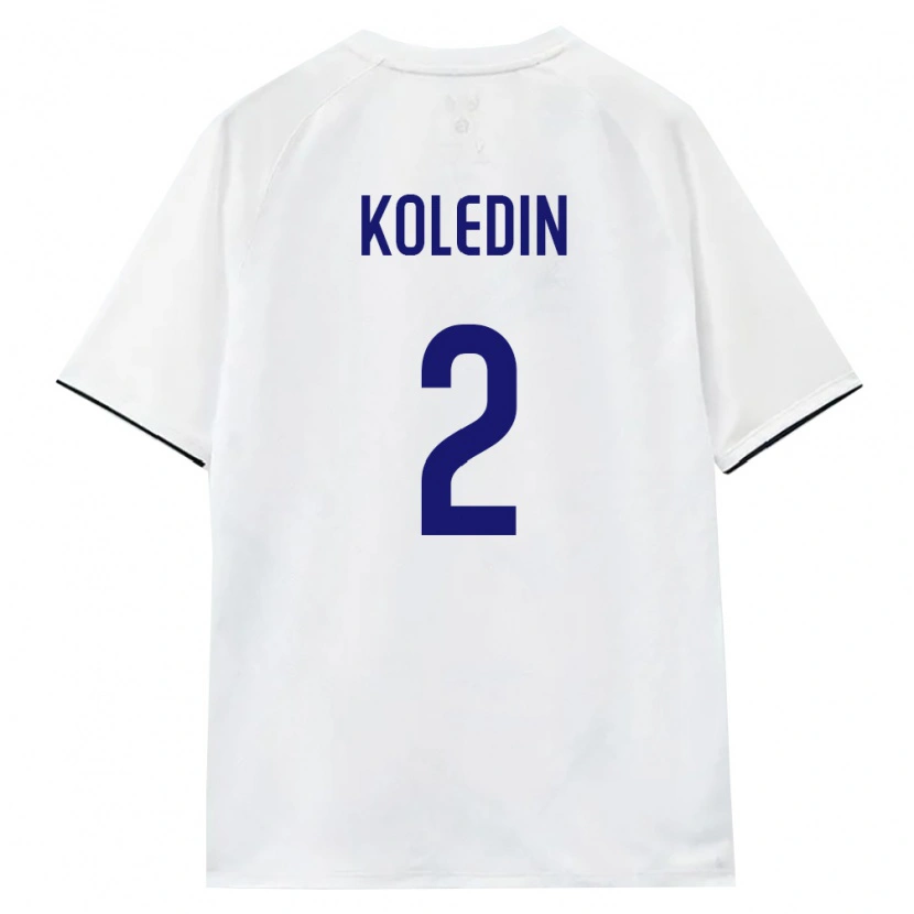Danxen Kid Russia Yuriy Koledin #2 White Brown Black Away Jersey 26-28 T-Shirt