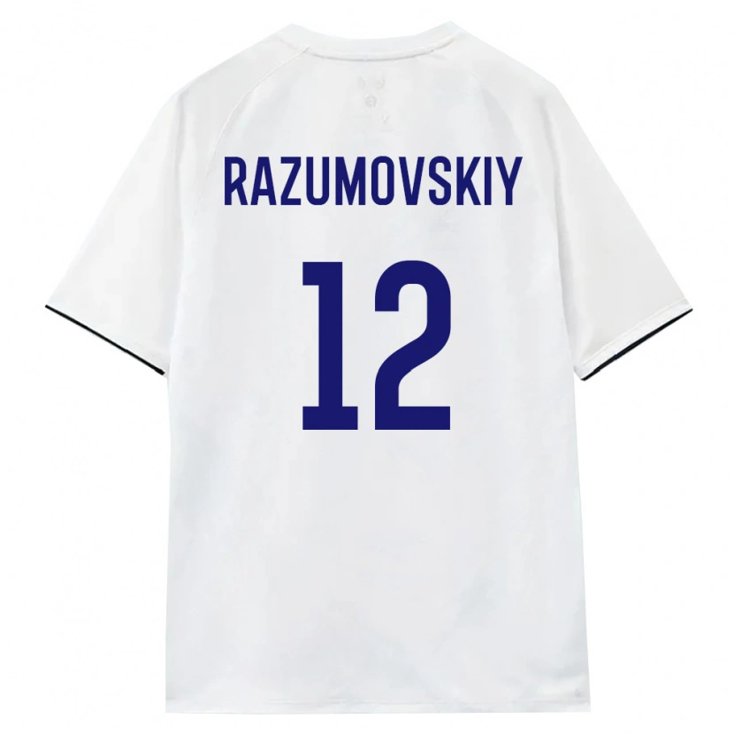 Danxen Kid Russia Timofey Razumovskiy #12 White Brown Black Away Jersey 26-28 T-Shirt