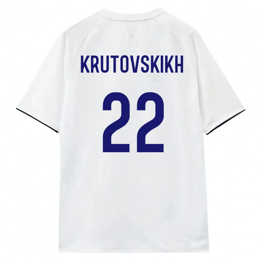 Danxen Kid Russia Artem Krutovskikh #22 White Brown Black Away Jersey 26-28 T-Shirt