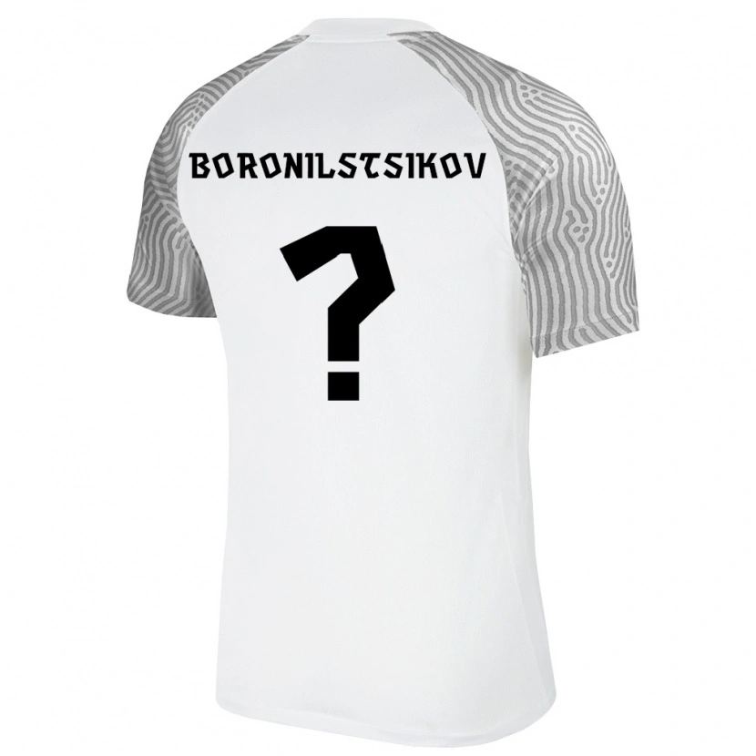 Danxen Kid Estonia Alex Boronilstsikov #0 White Gray Away Jersey 26-28 T-Shirt