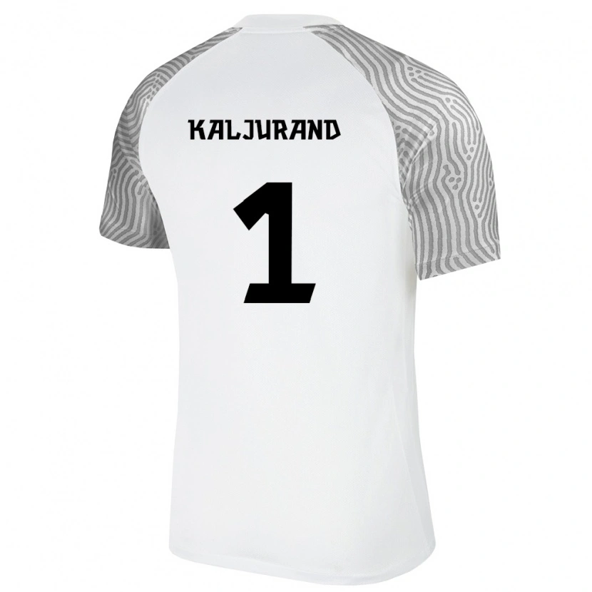 Danxen Kid Estonia Joonatan Kaljurand #1 White Gray Away Jersey 26-28 T-Shirt