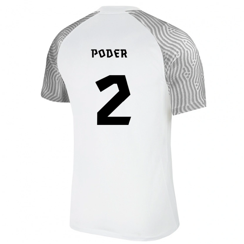 Danxen Kid Estonia Andreas Poder #2 White Gray Away Jersey 26-28 T-Shirt