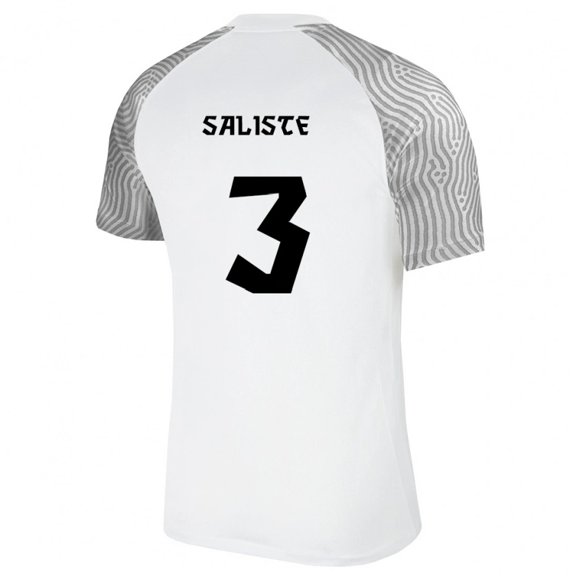 Danxen Kid Estonia Joseph Saliste #3 White Gray Away Jersey 26-28 T-Shirt