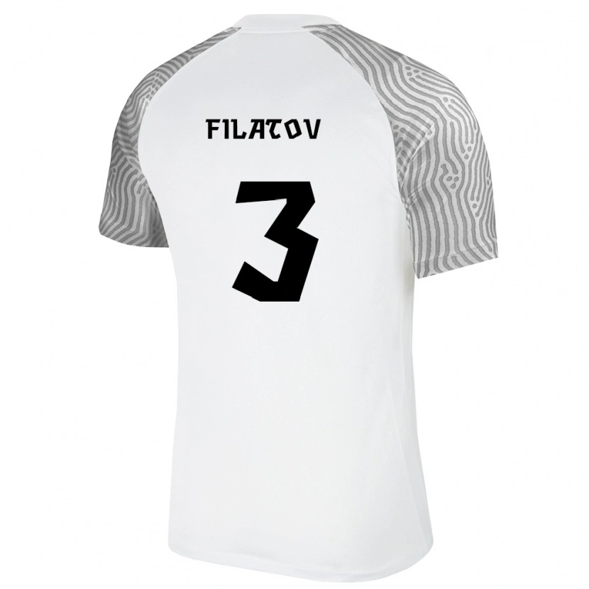 Danxen Kid Estonia Aleksander Filatov #3 White Gray Away Jersey 26-28 T-Shirt