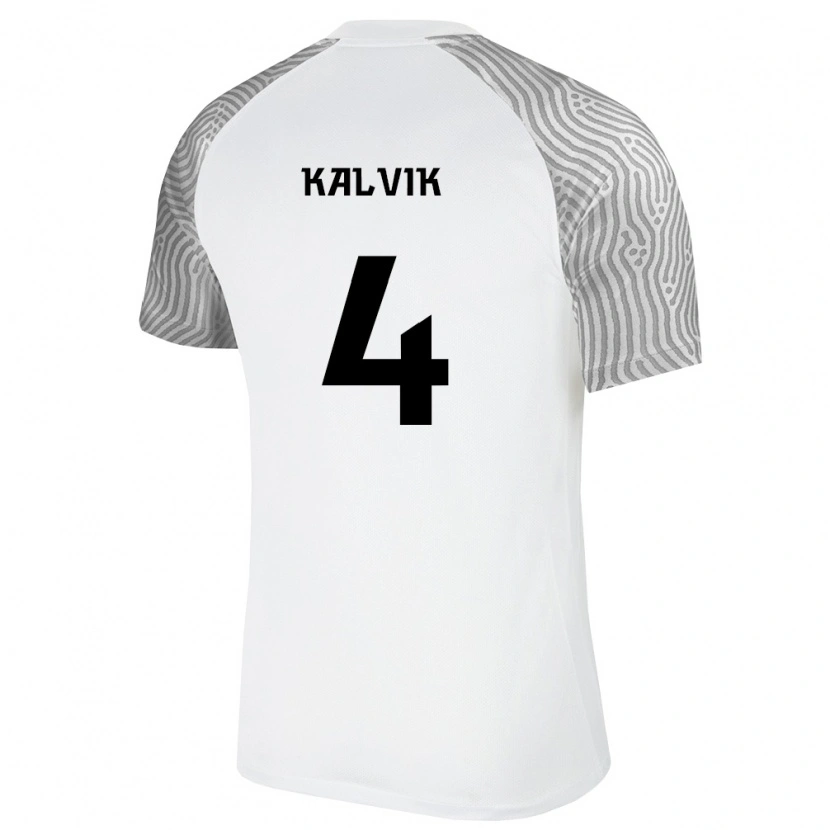 Danxen Kid Estonia Kregor Kalvik #4 White Gray Away Jersey 26-28 T-Shirt
