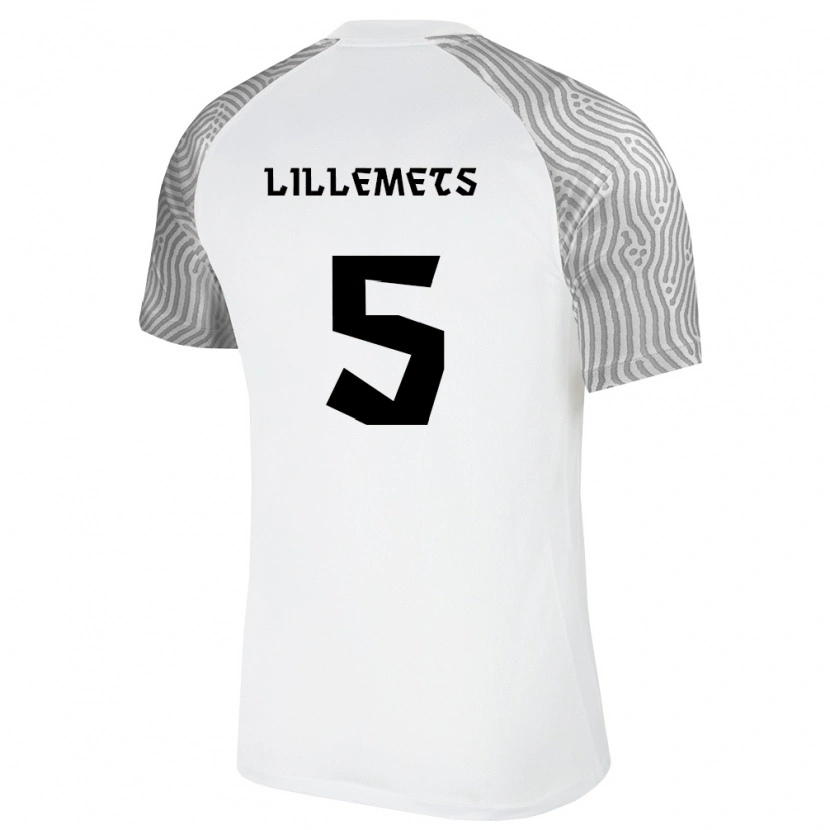Danxen Kid Estonia Johannes Lillemets #5 White Gray Away Jersey 26-28 T-Shirt