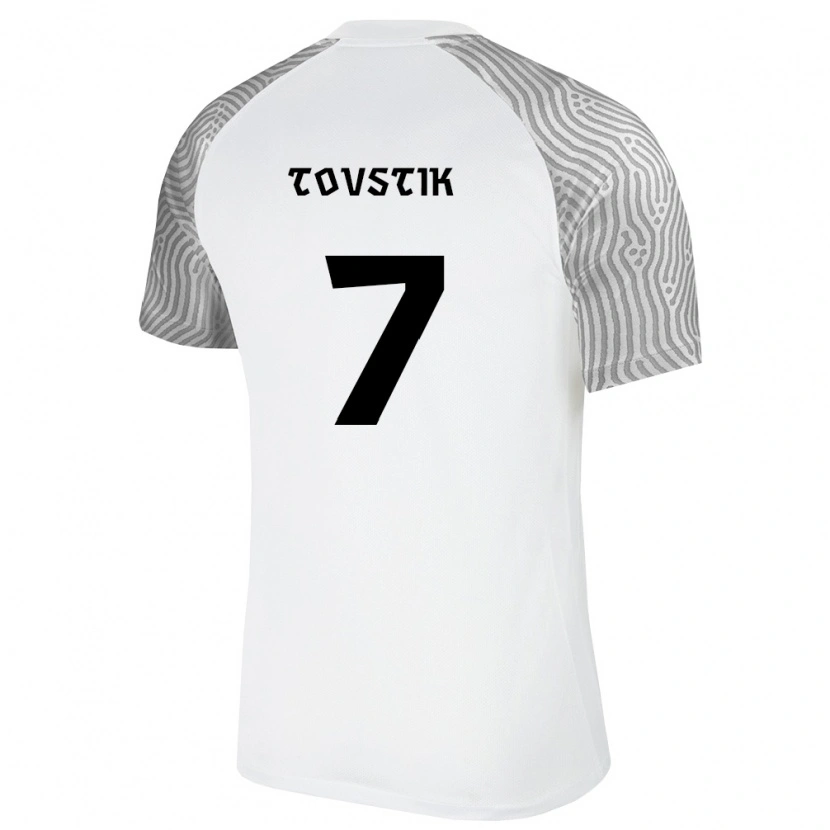 Danxen Kid Estonia Sander Tovstik #7 White Gray Away Jersey 26-28 T-Shirt