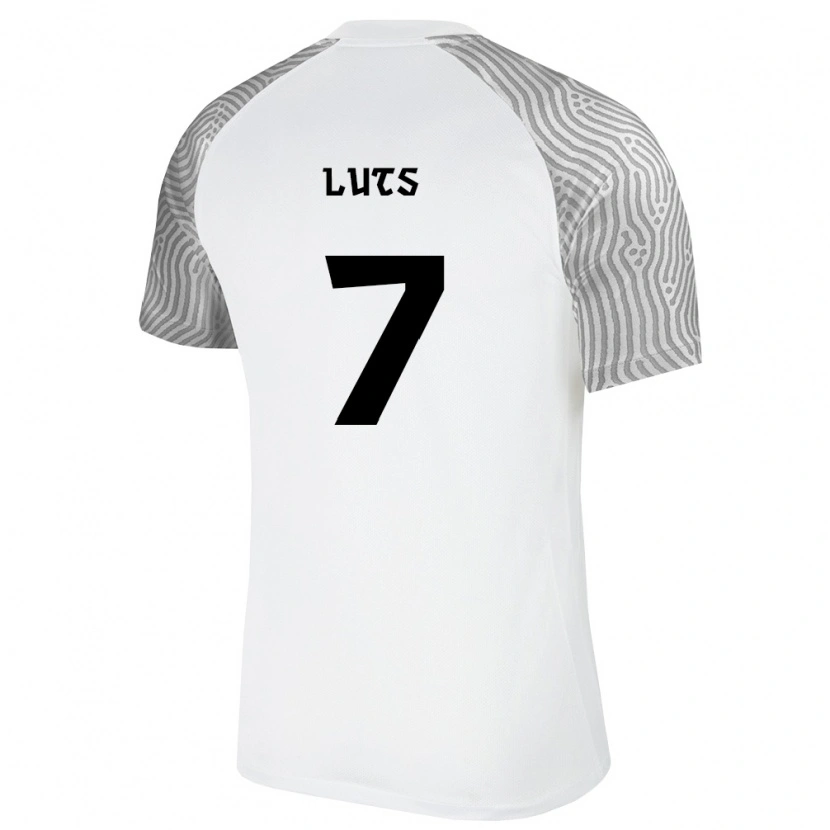 Danxen Kid Estonia Daniel Luts #7 White Gray Away Jersey 26-28 T-Shirt