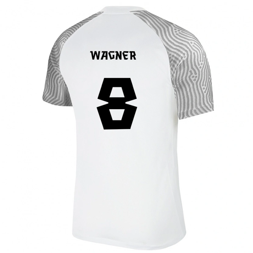Danxen Kid Estonia August Wagner #8 White Gray Away Jersey 26-28 T-Shirt