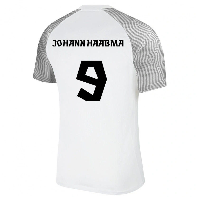 Danxen Kid Estonia Karl Johann Haabma #9 White Gray Away Jersey 26-28 T-Shirt
