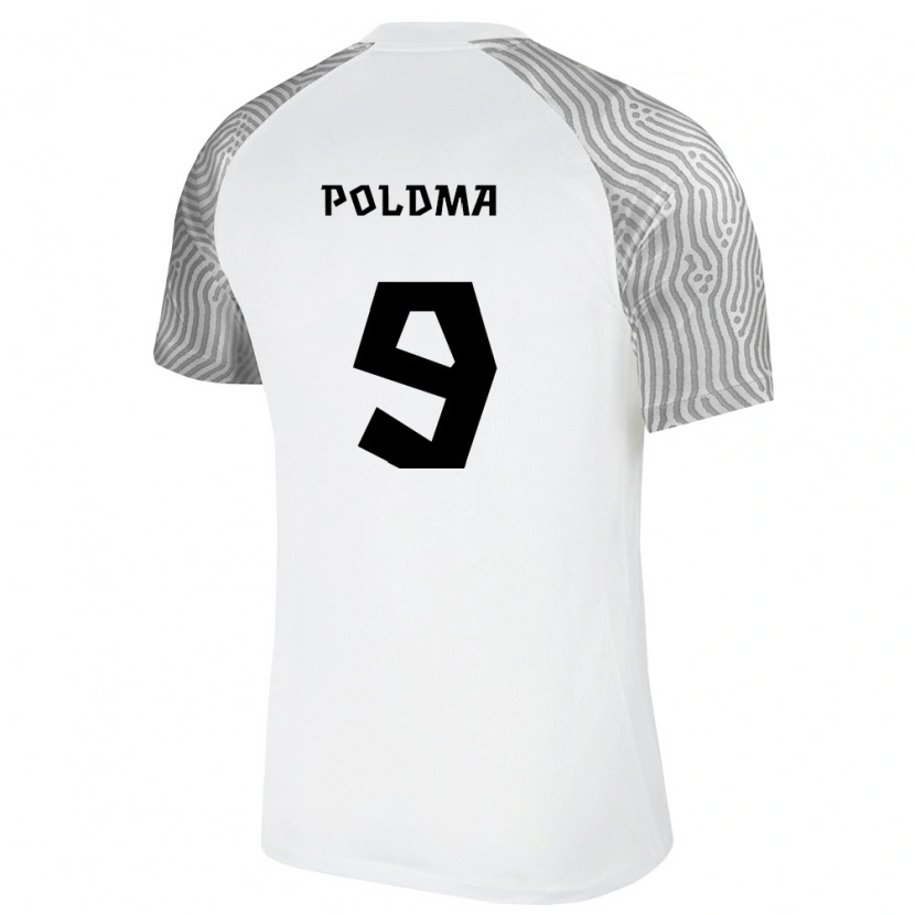 Danxen Kid Estonia Jaan Poldma #9 White Gray Away Jersey 26-28 T-Shirt