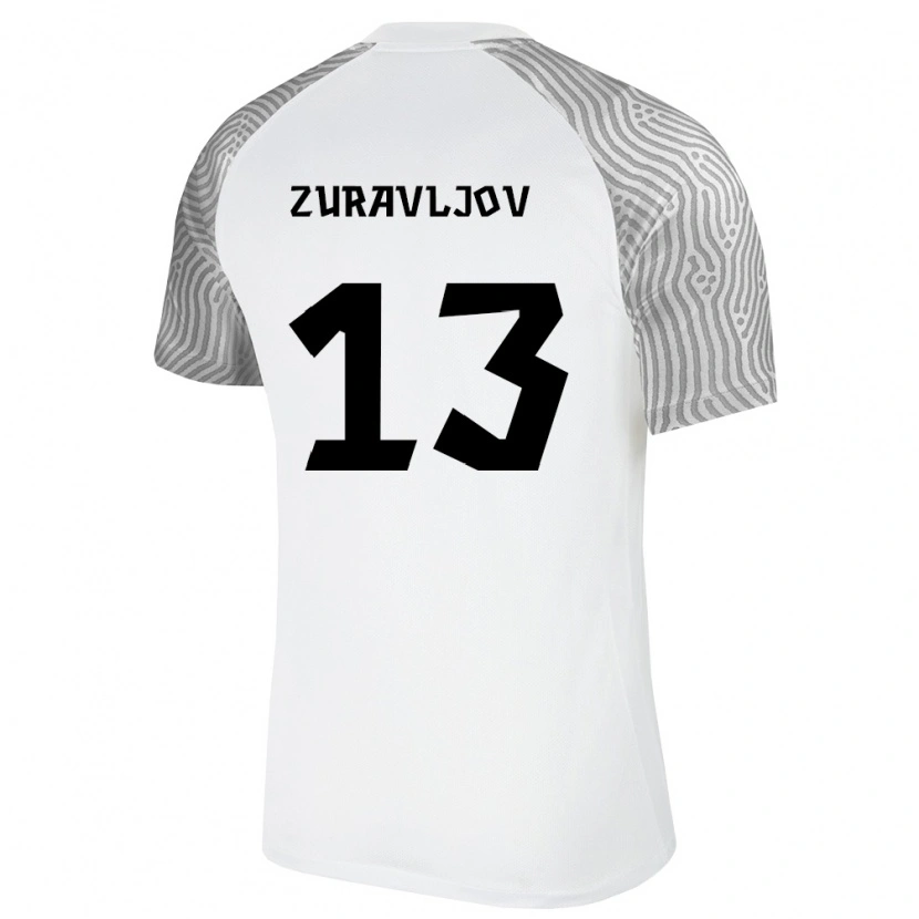 Danxen Kid Estonia Jegor Zuravljov #13 White Gray Away Jersey 26-28 T-Shirt