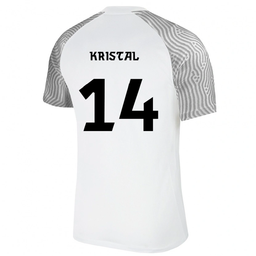 Danxen Kid Estonia Patrik Kristal #14 White Gray Away Jersey 26-28 T-Shirt