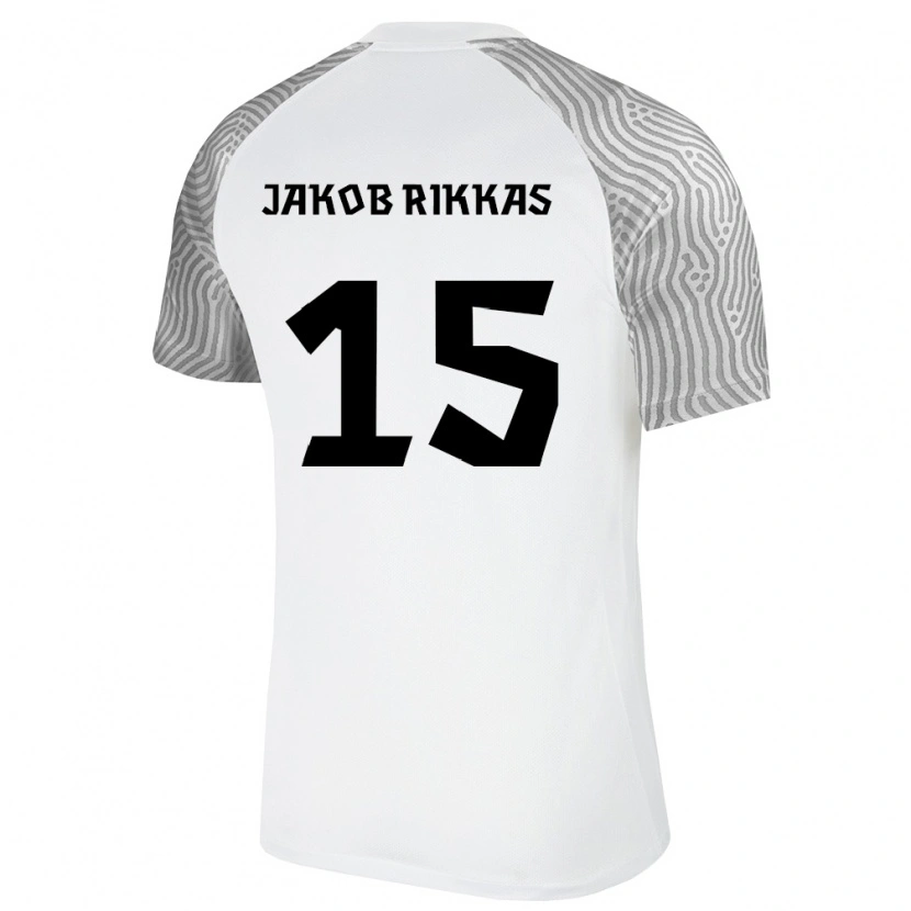 Danxen Kid Estonia Henri Jakob Rikkas #15 White Gray Away Jersey 26-28 T-Shirt