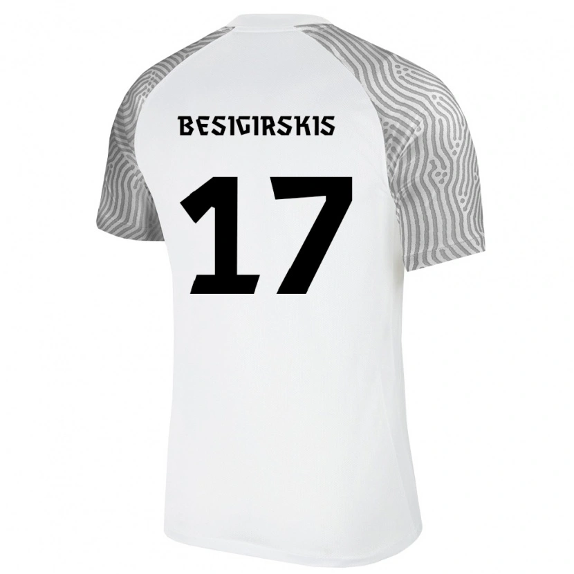 Danxen Kid Estonia Arnas Besigirskis #17 White Gray Away Jersey 26-28 T-Shirt