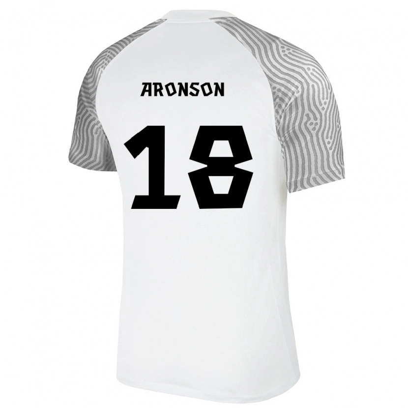 Danxen Kid Estonia Arseni Aronson #18 White Gray Away Jersey 26-28 T-Shirt