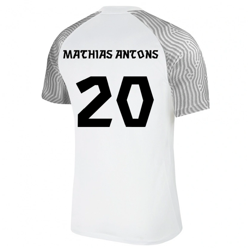 Danxen Kid Estonia Oskar Mathias Antons #20 White Gray Away Jersey 26-28 T-Shirt