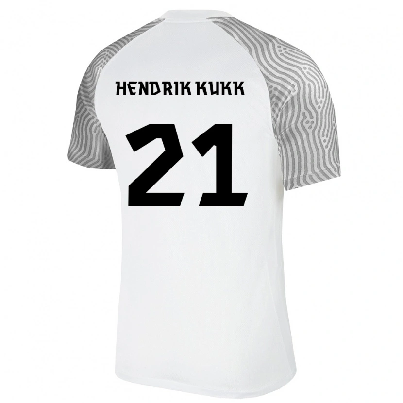 Danxen Kid Estonia Mark Hendrik Kukk #21 White Gray Away Jersey 26-28 T-Shirt