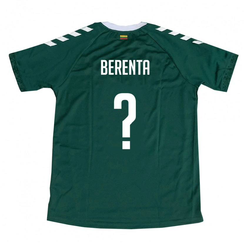 Danxen Kid Lithuania Vakaris Berenta #0 Dark Green White Away Jersey 26-28 T-Shirt
